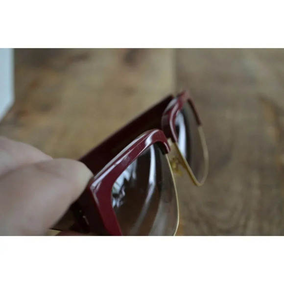 Sunday Somewhere Little God Sunglasses 033-BUR Unisex Burgundy Gold Trum - Picture 12 of 12